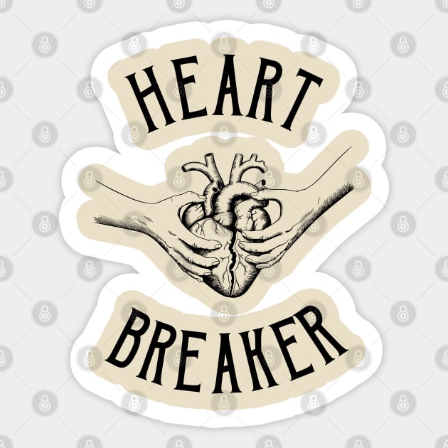 Heart Breaker Edgy Retro Anti Valentine Sticker by Anticorporati
